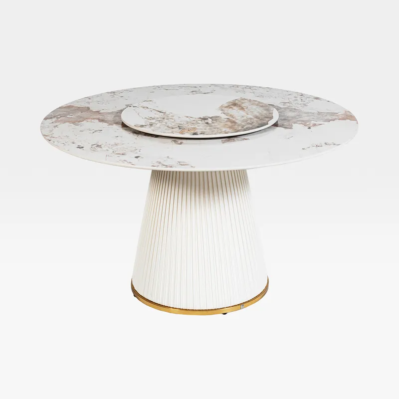 LOTUS dining table taupe - dia 130cm