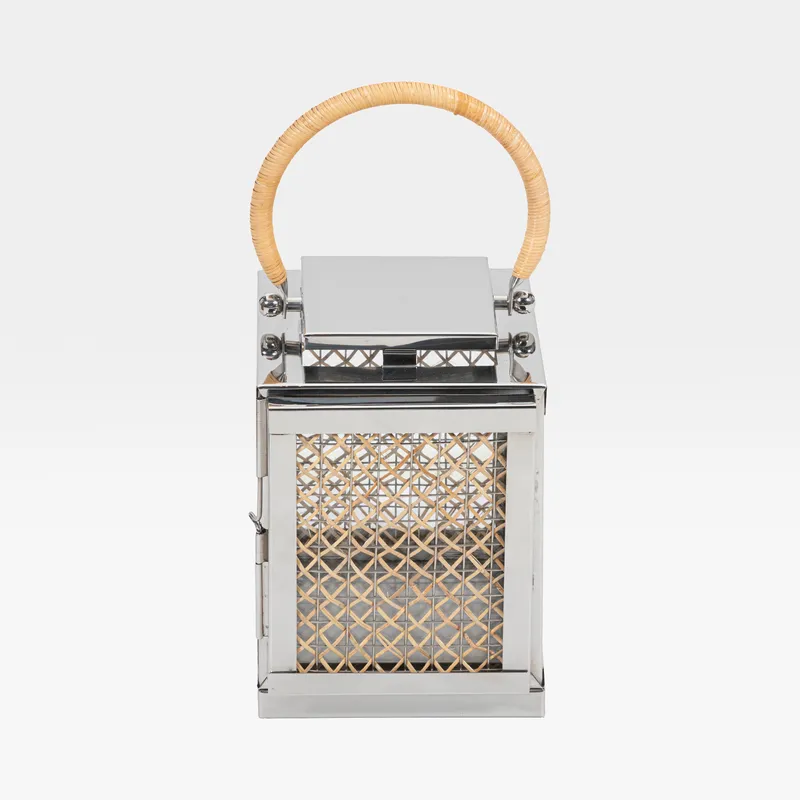 JALY lantern natural/stainless steel - H23cm