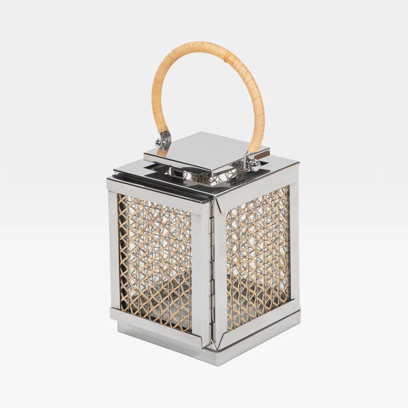 JALY lantern natural/stainless steel - H23cm
