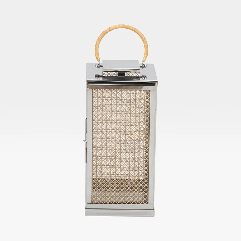 JALY lantern natural/stainless steel - H49cm