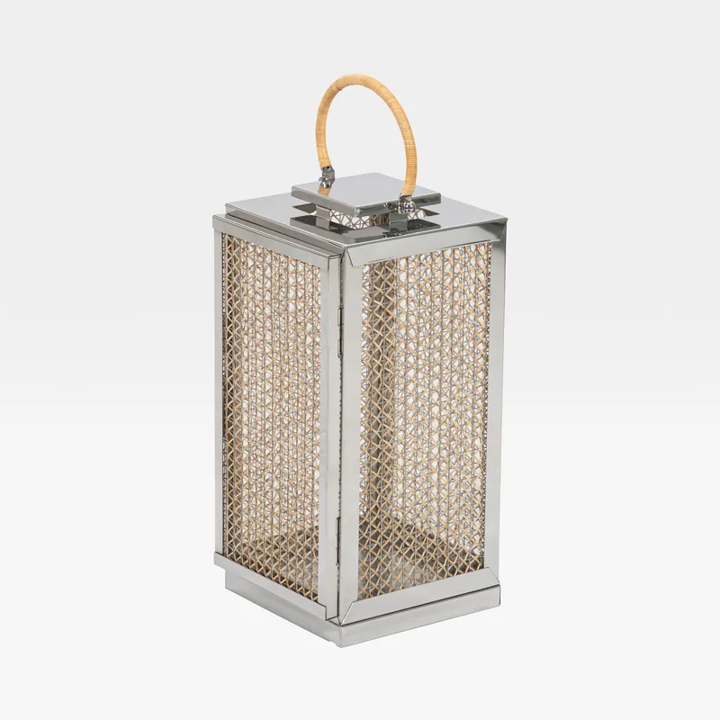 JALY lantern natural/stainless steel - H49cm