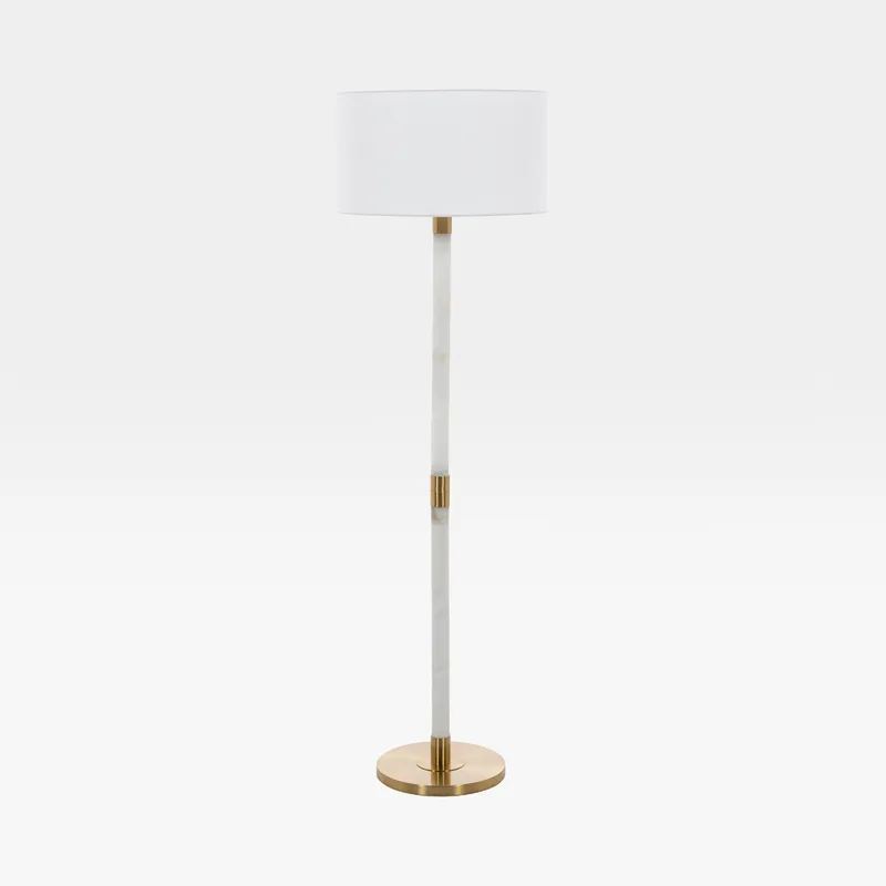 LUIS floor lamp white/brass - H165cm