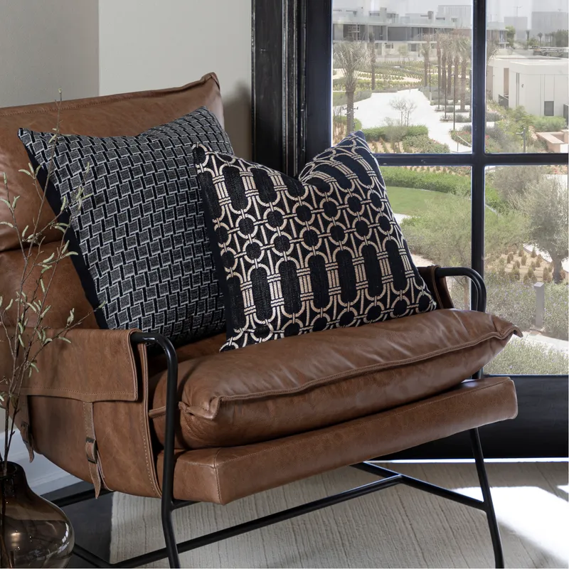 LINKS cushion cover black - 45x45cm