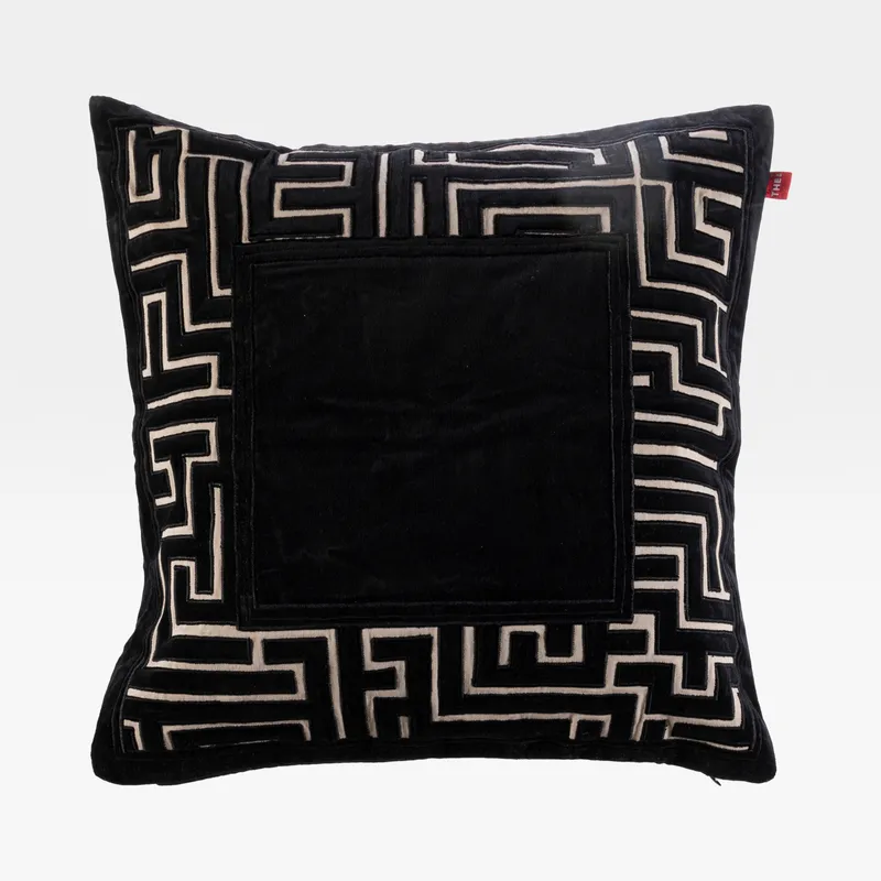 MAZE cushion cover black - 50x50cm
