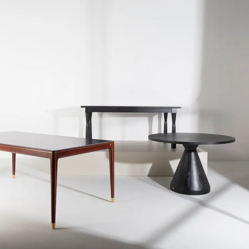 SLADE dining table black - 180x90cm