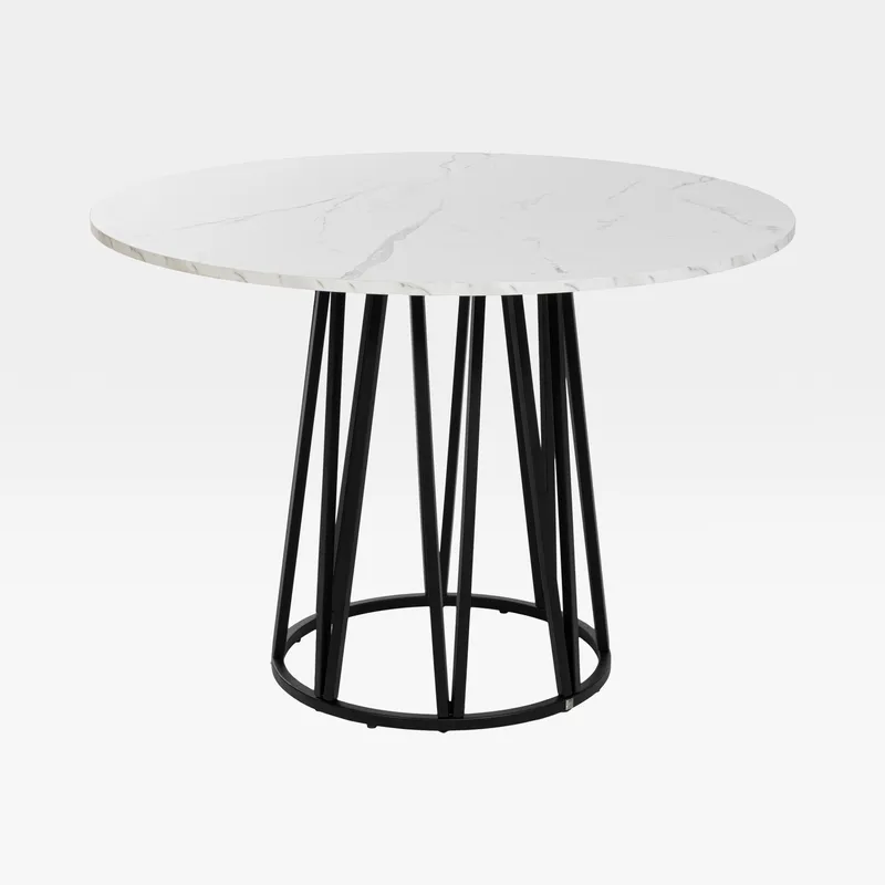 SOLARFIRE dining table white - dia 110cm