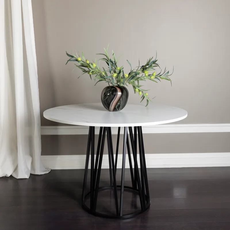 SOLARFIRE dining table white - dia 110cm