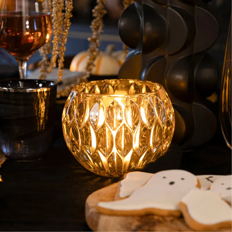 IVANA tea light holder orange - H11cm