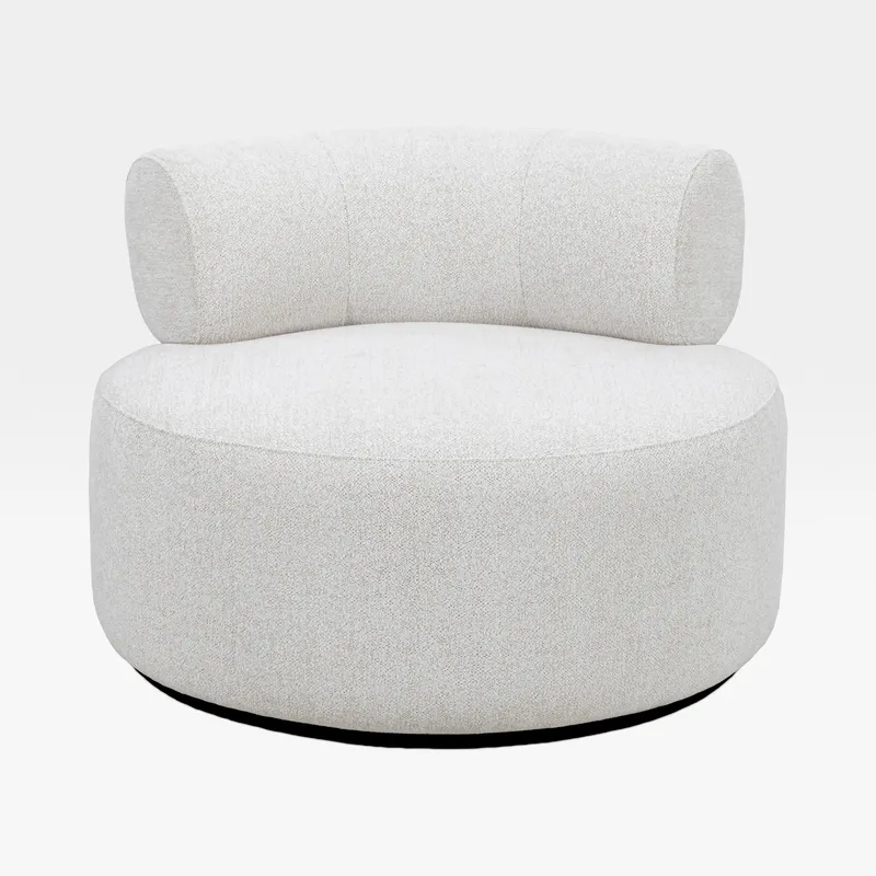 TUBE swivel armchair white
