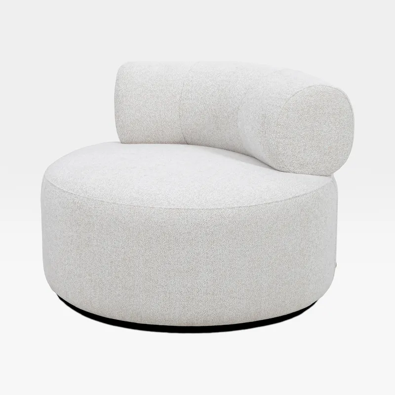 TUBE swivel armchair white