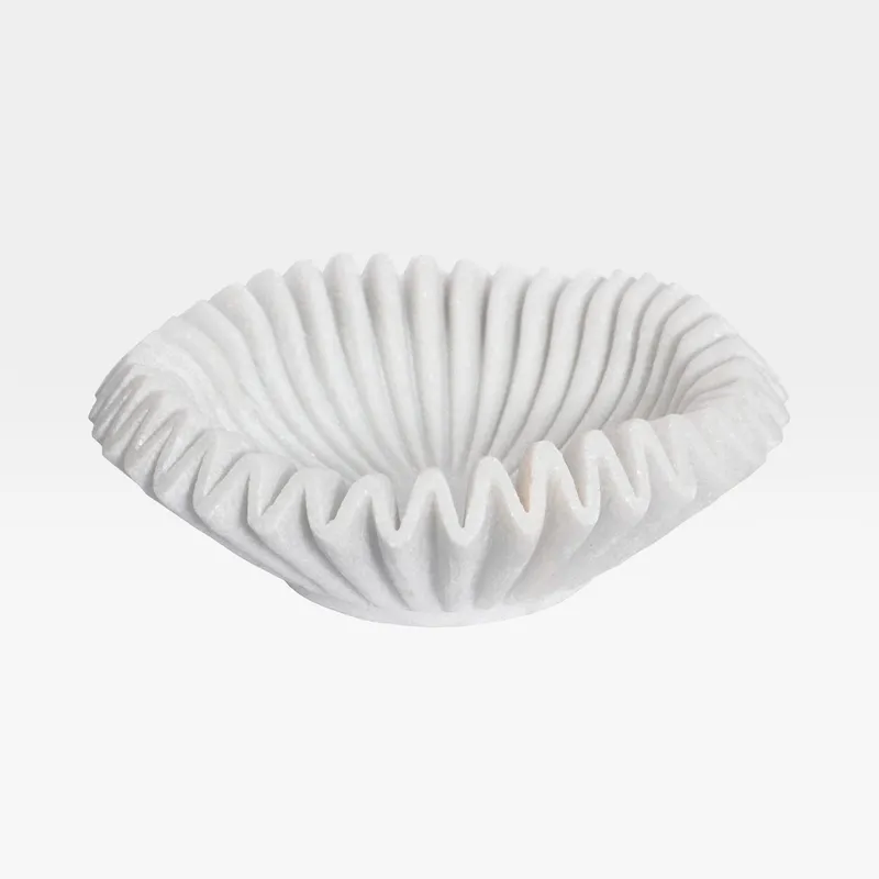 MARBLE bowl decoration white - dia 30cm