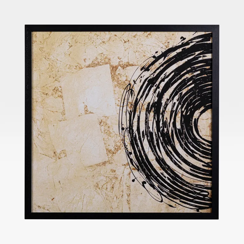 GOLD Eclipse I print black - 80x80cm