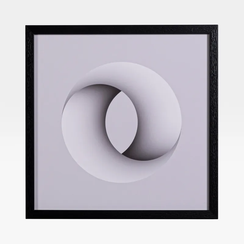 HARMONY III print black - 43x43cm