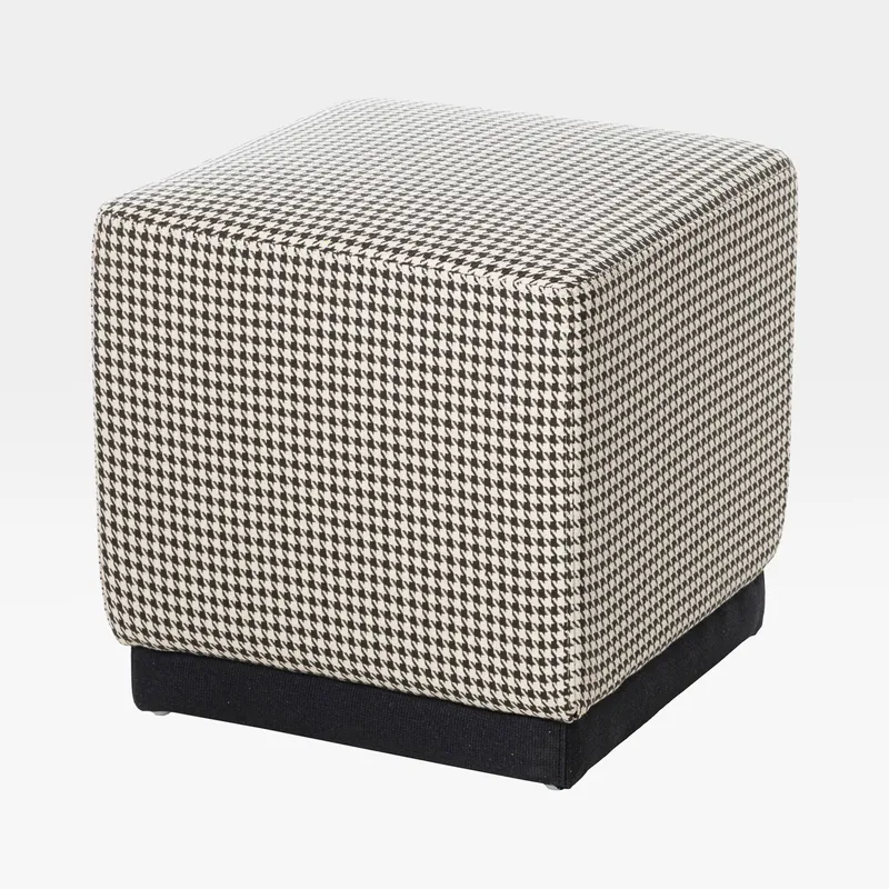 CUBE stool black and white - 45x45cm