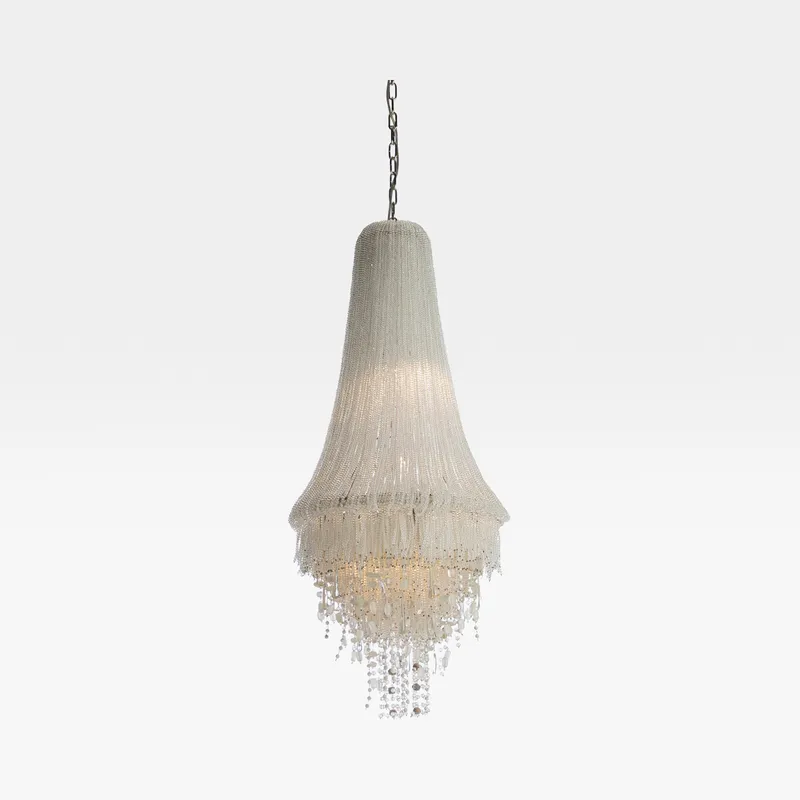 NORA chandelier clear/nickel - dia 48cm