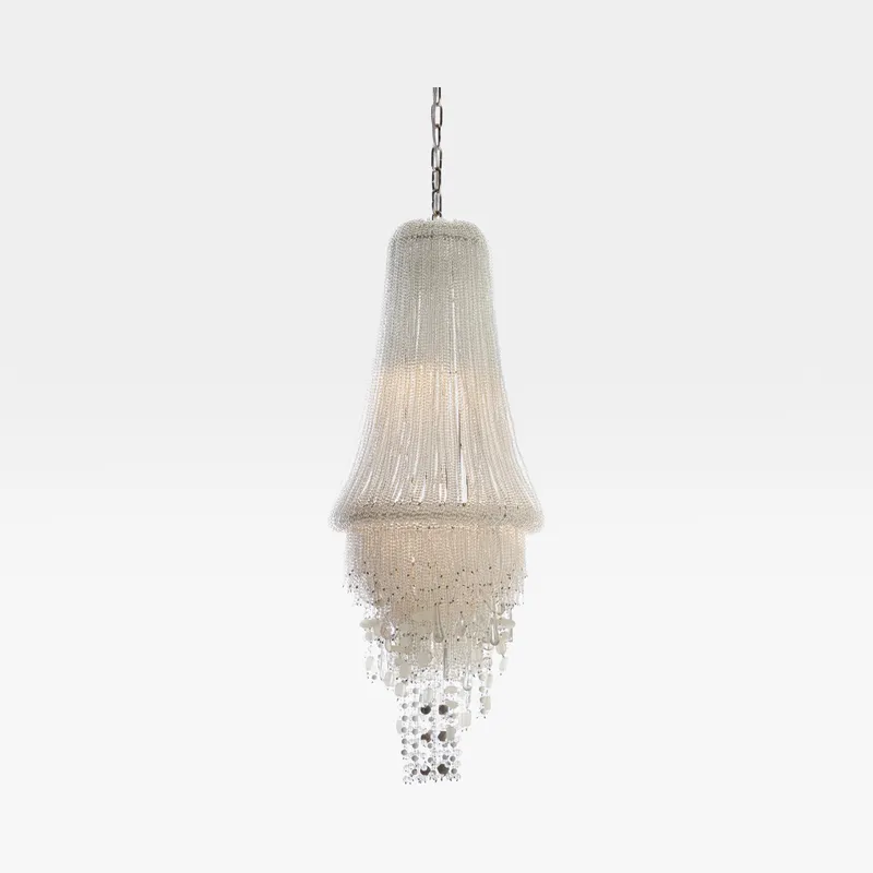 NORA chandelier clear/nickel - dia 33cm