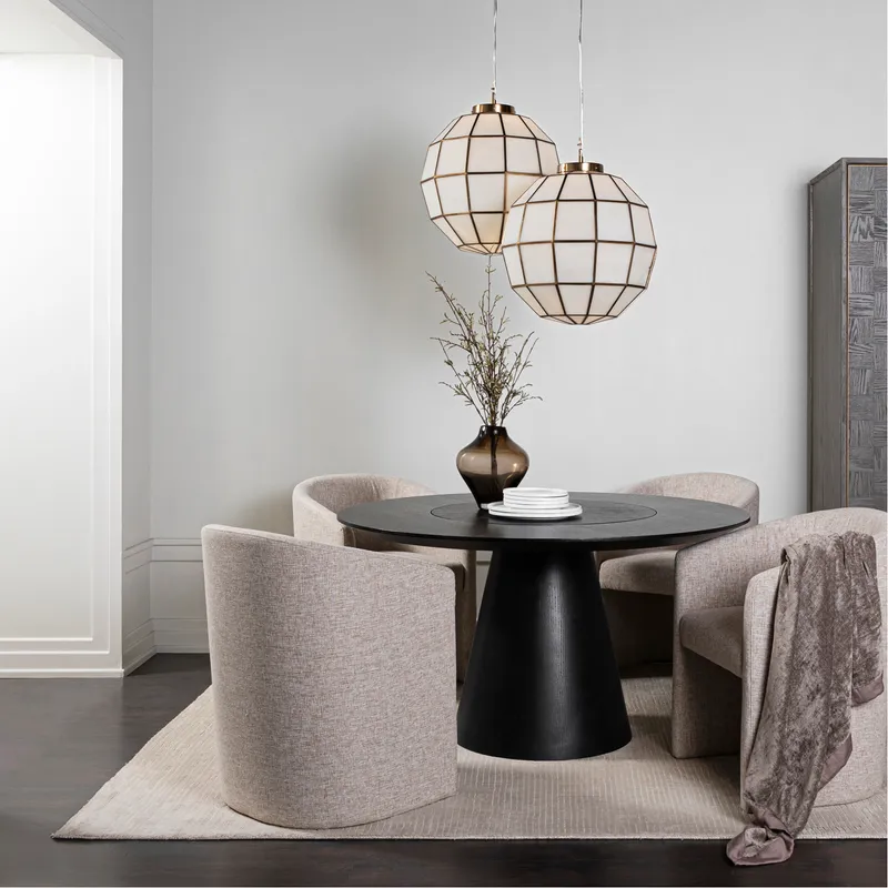 PIZZA dining table black - dia 136cm