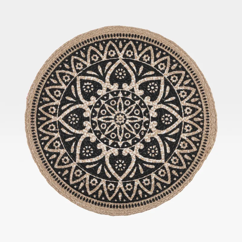 ANAIKA placemat black/natural - dia 35cm