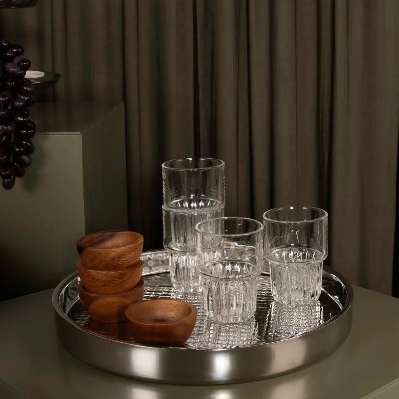 CORSIVO tray silver - dia 35cm
