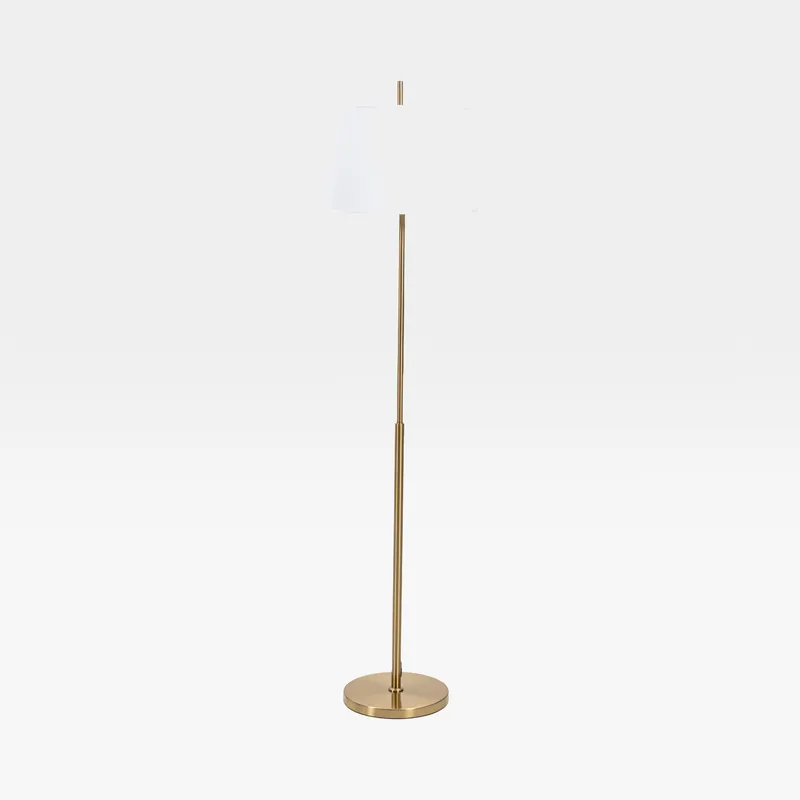 BRIGHT floor lamp white/brass - H160cm