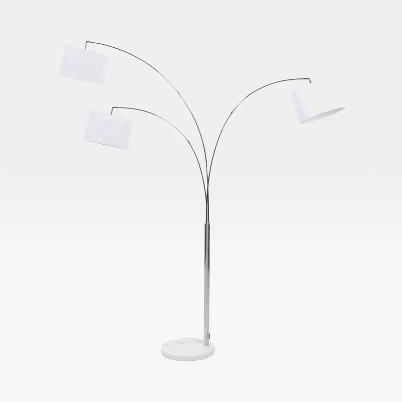 PLAZA floor lamp white/chrome - H180cm
