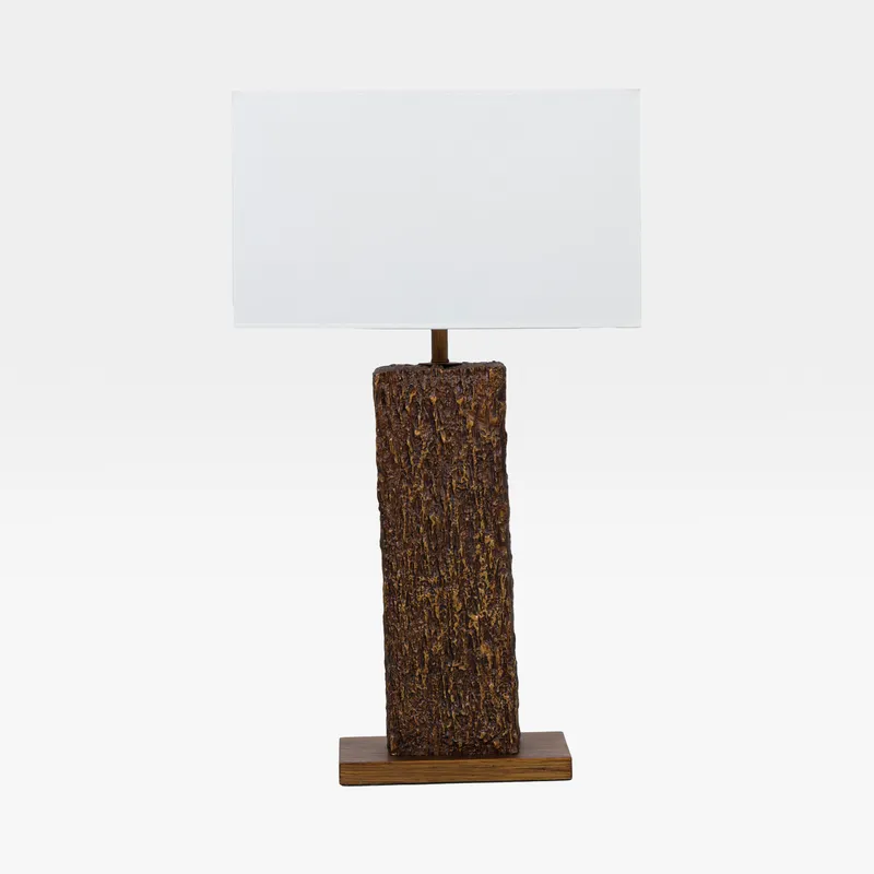 BARK table lamp white/brass - H77cm