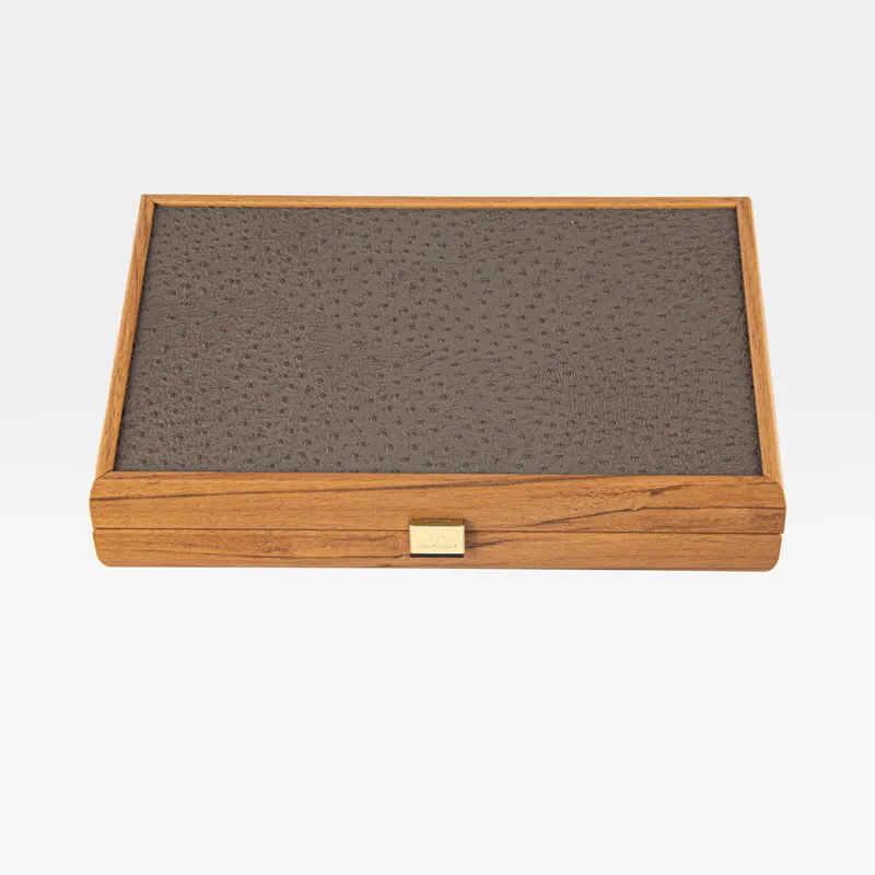 AGIOS backgammon set grey - 30x20cm