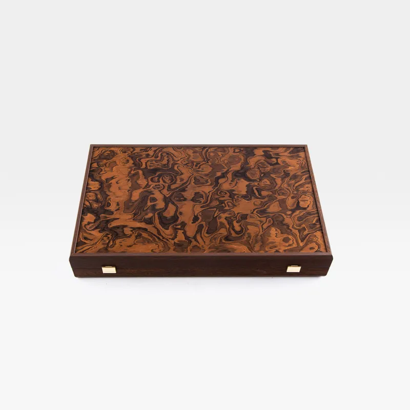 GIALI backgammon set brown - 48x30cm