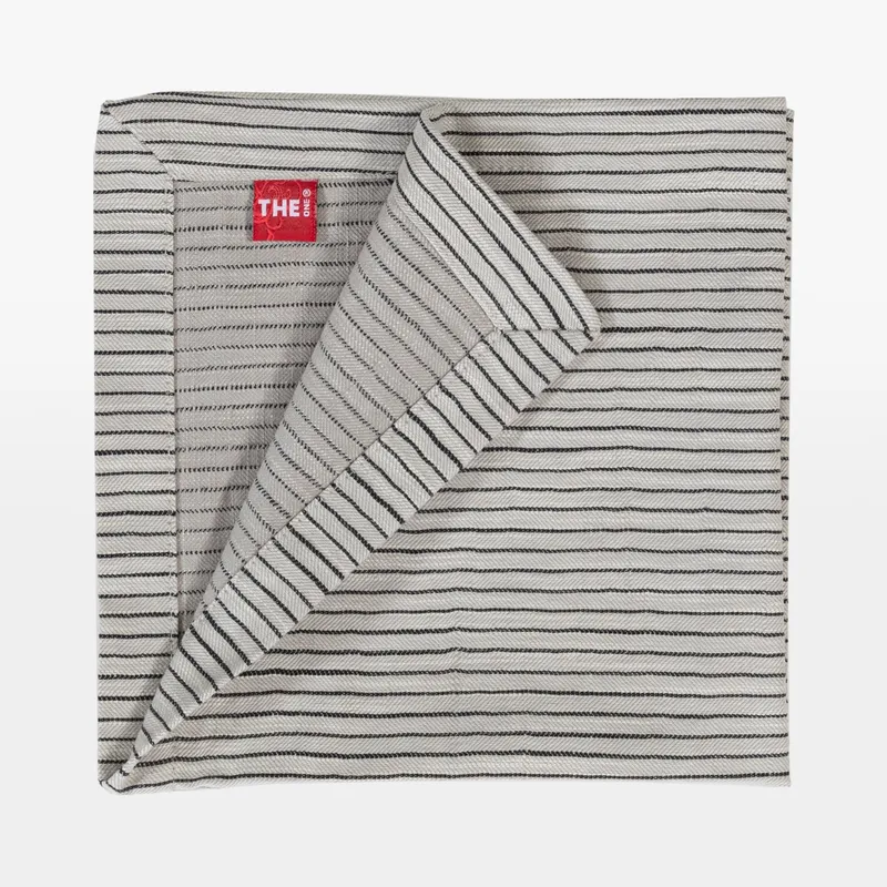 DENVER napkin white/grey - 43x43cm