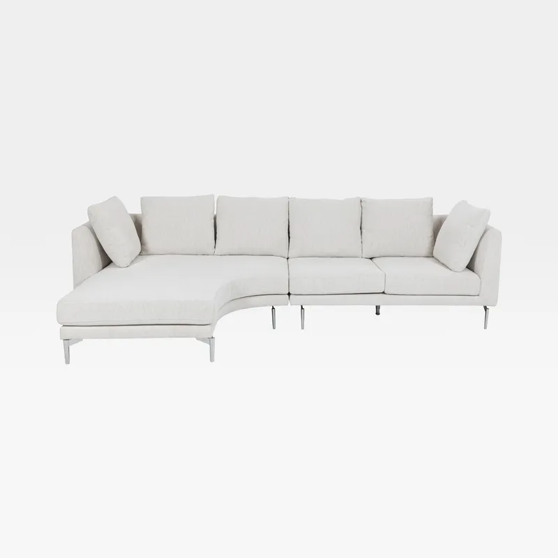 FORTE 2 seater sofa with left chaise white