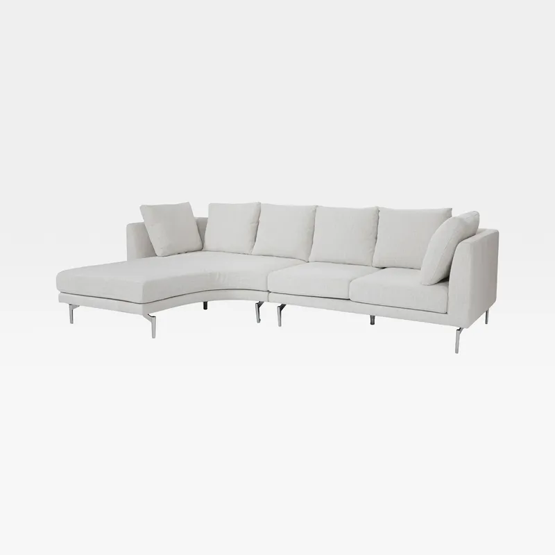 FORTE 2 seater sofa with left chaise white