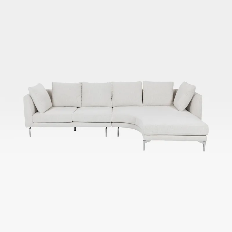FORTE 2 seater sofa with right chaise white