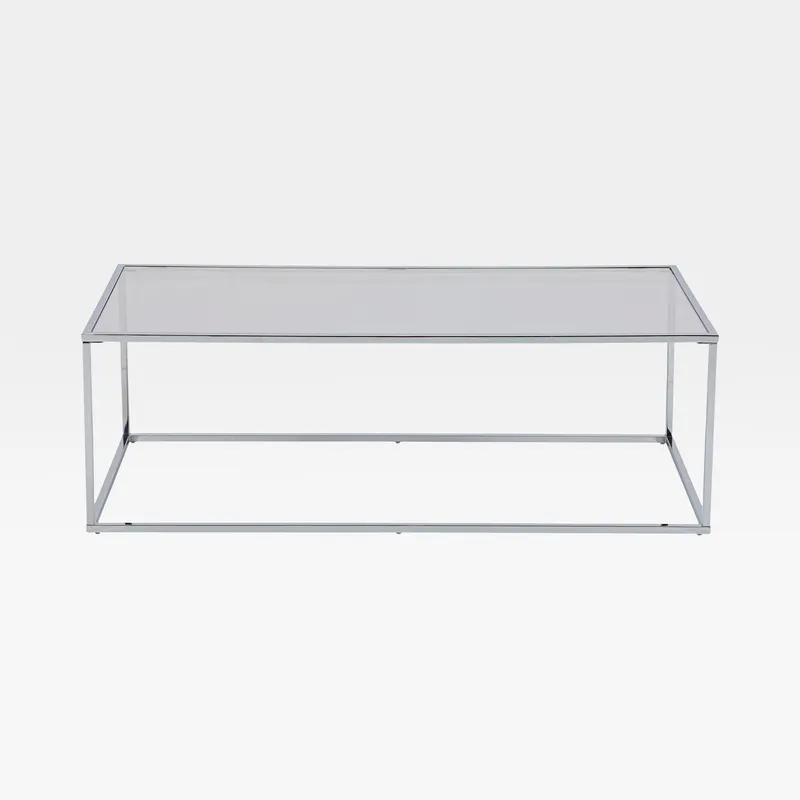 GLORY coffee table clear/chrome - 120x60cm