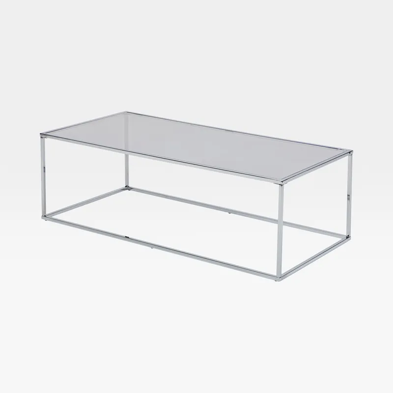 GLORY coffee table clear/chrome - 120x60cm