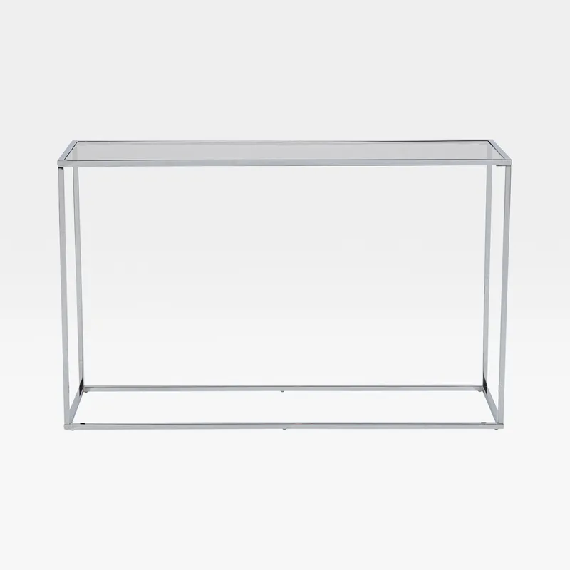 GLORY console clear/chrome - 120x35cm