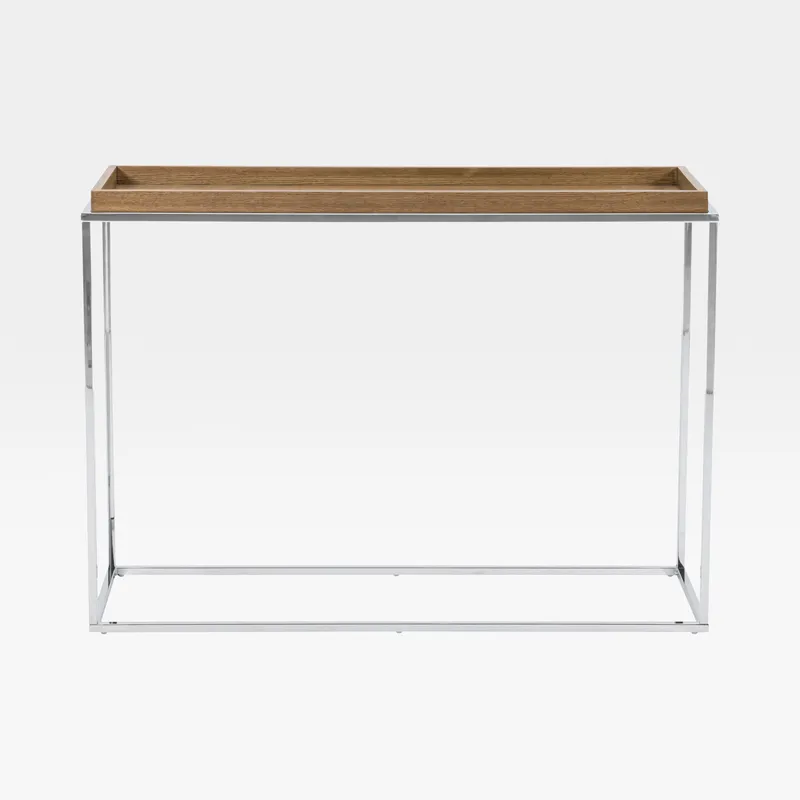 BREIT console brown/chrome - 110x35cm