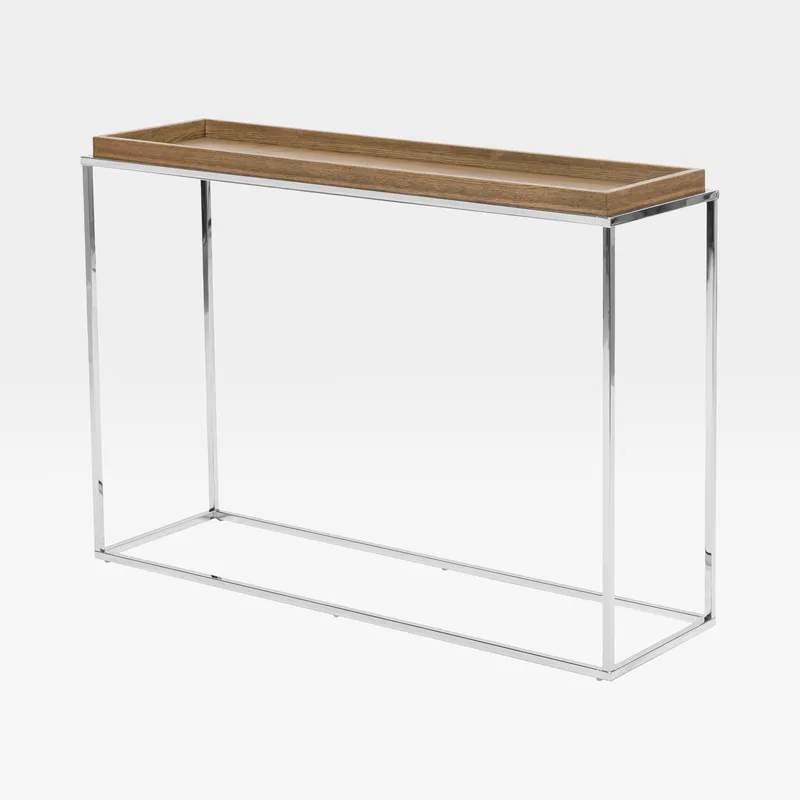 BREIT console brown/chrome - 110x35cm