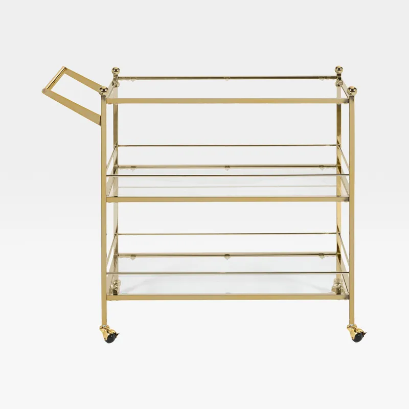 PUSH trolley clear/gold - 94x41cm
