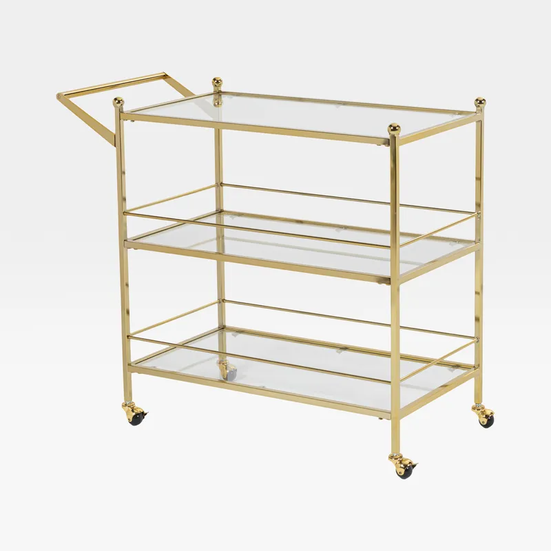 PUSH trolley clear/gold - 94x41cm