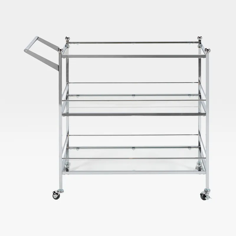 PUSH trolley clear/chrome - 94x41cm