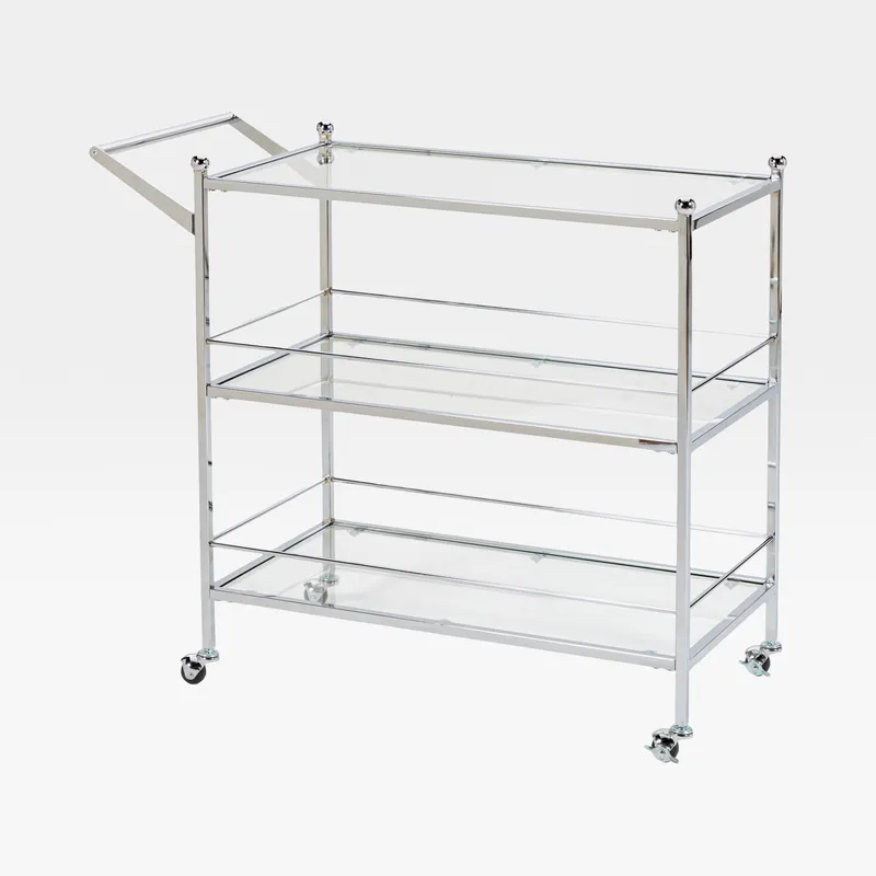 PUSH trolley clear/chrome - 94x41cm