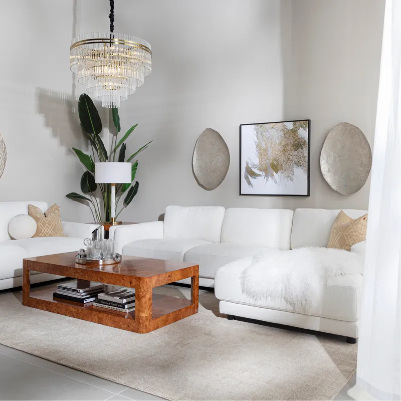 SWIRL coffee table brown - 130x70cm