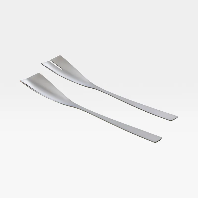 DAISY salad server silver set of 2