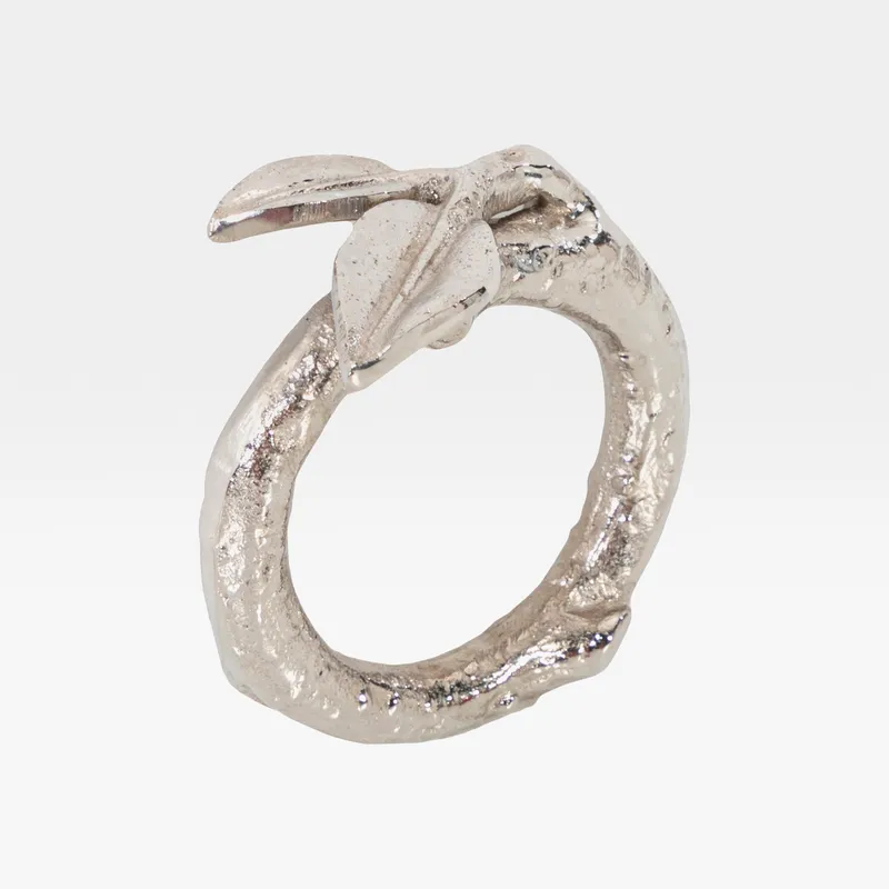 LEAF napkin ring nickel