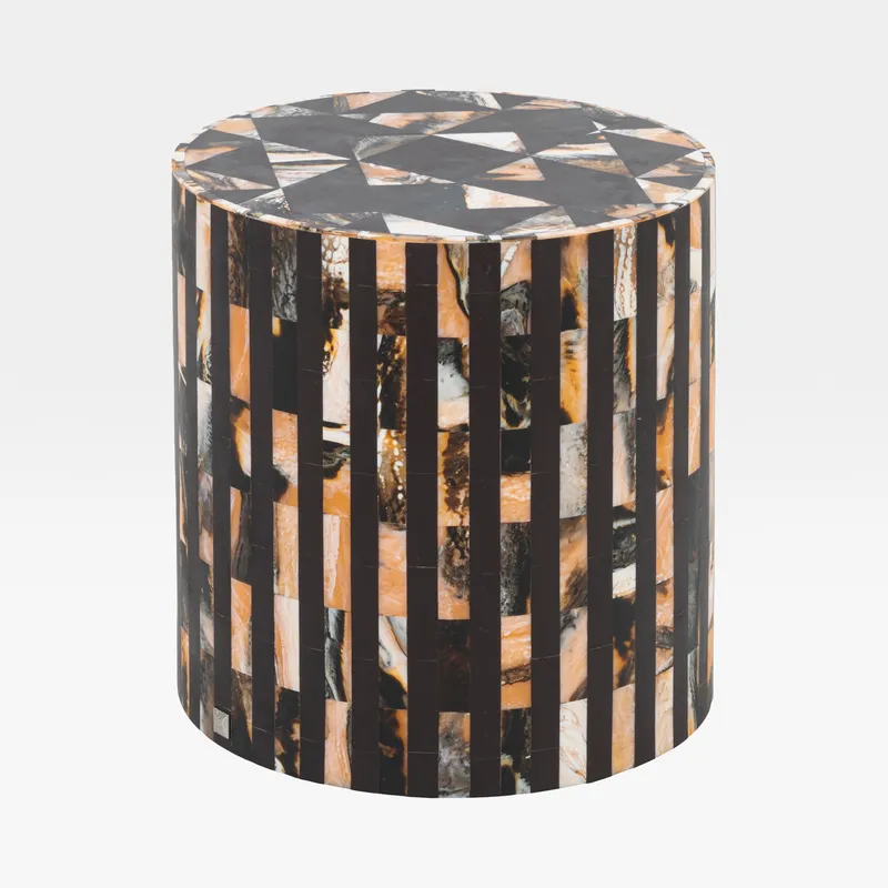 SAMODE stool brown/black - dia 36cm