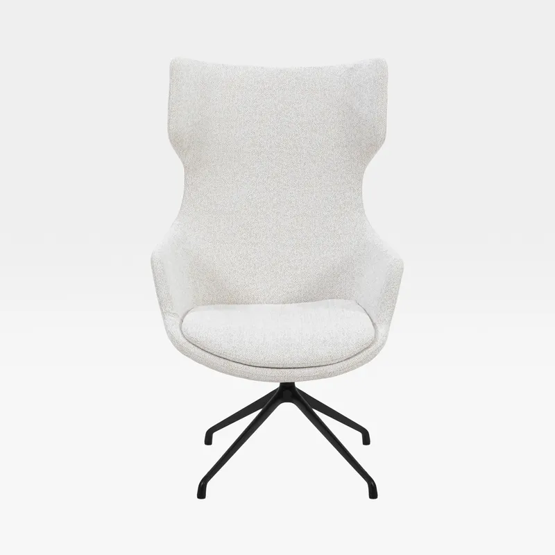 ELEVATE swivel wing armchair white