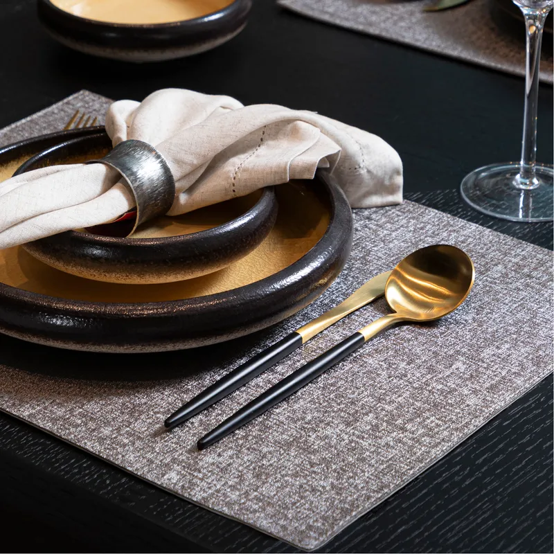 KALLEN cutlery gold/black set of 4