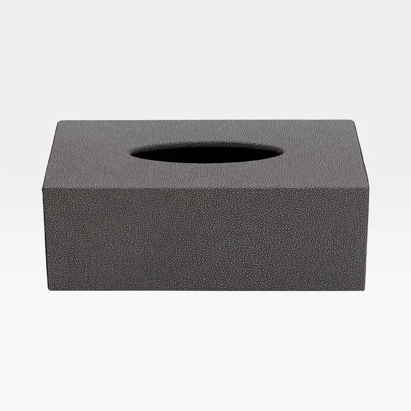 SHAGREEN tissue box grey - 14x25cm