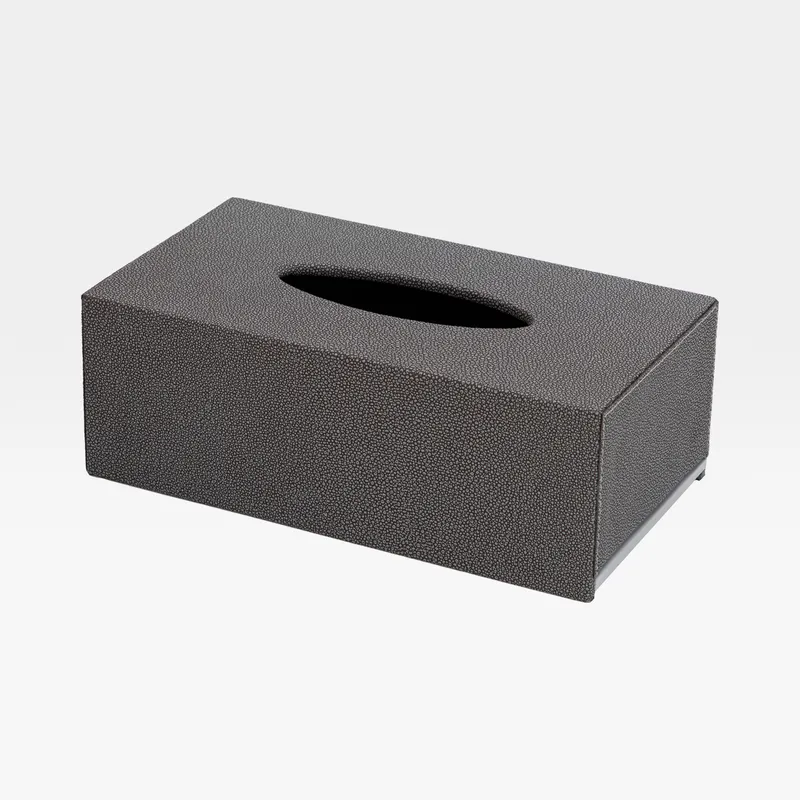 SHAGREEN tissue box grey - 14x25cm