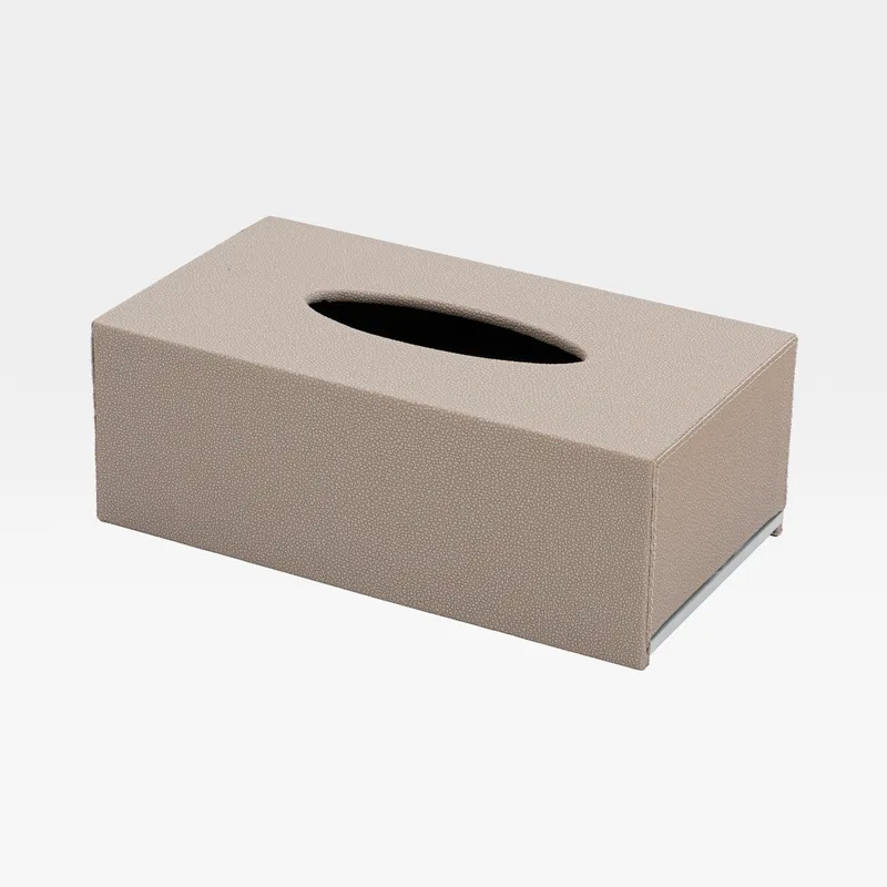 SHAGREEN tissue box taupe - 14x25cm